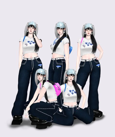 Sims 4 New Jeans, Kpop Outfits Sims 4, Kpop Outfits Sims 4 Cc, Sims 4 Cc New Jeans Kpop, New Jeans Sims 4 Kpop, Sims 4 Cc Jennie Clothes, Sims 4 Cc Kpop Clothes, Rosé How You Like That, Pink Princess Room