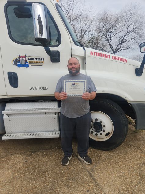 Congrats Mr.Pierce on earning your CDL! Many have an idea but few get the picture! You came, you saw and you conquered and we couldn't be more proud of you.    www.midstatedrivingacademy.com  Thank you for letting Mid State help you along the way.    #midstate #Midstatedrivingacademy #thingstodoinmontgomery #cdl #trucking #truckdriver #trucker #trucks #truckerlife #cdllife #cdldriver #truck #truckinglife #freightliner #truckdrivers Truck And Truckers Format, Truck Format, Truck Dispatcher, Trucks For Sell, Hospital Admit, American Fast Food, Hospital Admit Hand Pics, Itunes Card, Delivery Pictures