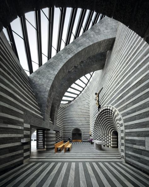 15 Magnificent Structures Built From Stone | Architectural Digest Roger Oates, Architecture Cool, Mario Botta, Peisaj Urban, Religious Architecture, Stone Walls, San Giovanni, Alvar Aalto, Place Of Worship