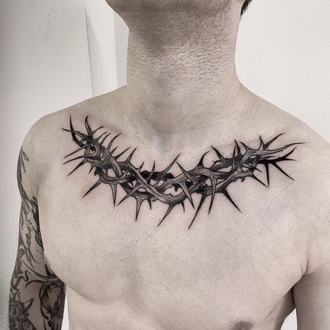 Tattoos Pulseras, Crown Of Thorns Tattoo, Crown Thorns, Thorns Tattoo, Barbed Wire Tattoo, Collar Tattoo, Wire Tattoo, Thorn Tattoo, Barbed Wire Tattoos