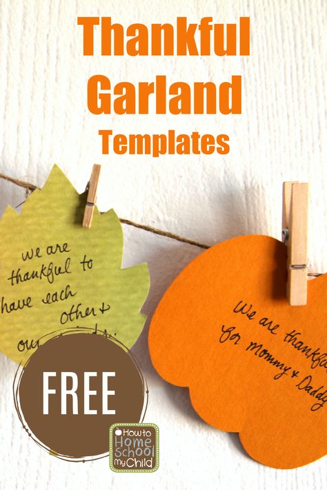 Thankful Garland Craft - How To Homeschool My Child Thankful Garland, Fall Library Displays, Gratitude Crafts, Thankful Crafts, Garland Craft, Thanksgiving Classroom, Thankful Tree, Hanging Craft Ideas, November Crafts