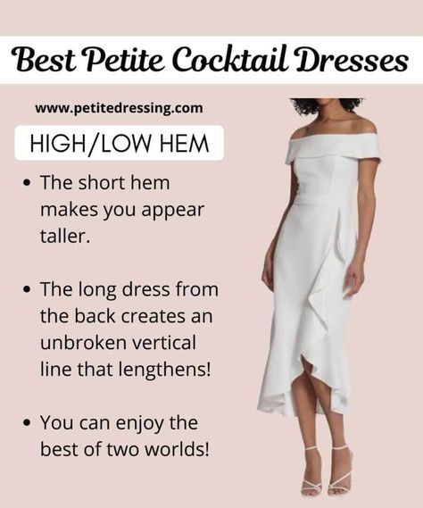 Top 10 Petite Cocktail Dresses in 2020 Petite Wedding Guest Outfits, Wedding Guest Outfit Formal, Dresses For Short Women, Petite Formal Dresses, Style For Short Women, Cocktail Wedding Attire, Tea Length Cocktail Dresses, Best Cocktail Dresses, Outfit For Petite Women