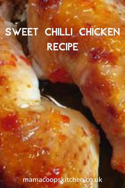 image of Sweet Chilli Chicken Legs Sweet Chili Chicken Legs Baked, Sweet Chili Sauce Chicken, Chicken Legs In Oven, Oven Baked Chicken Legs, Chicken Legs Recipe, Sweet Pepper Recipes, Sweet Chili Sauce Recipe, Kitchen Uk, Sweet Chilli Chicken