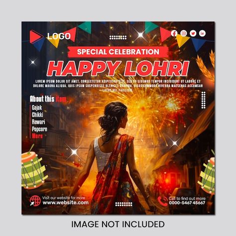 Facebook Story, Happy Lohri, Story Template, Graphic Resources, How To Find Out, Celebrities, Instagram