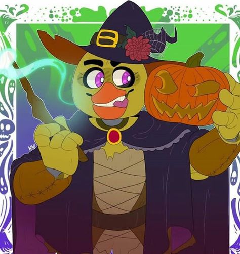 Artist is snazzamazing Fnaf Halloween Fanart, Fnaf Halloween, Halloween Profile, Discord Mod, Exotic Butters, Fnaf Golden Freddy, Funny Fnaf, Fnaf Fanart, Game Fanart