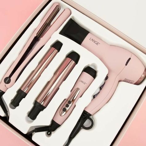 Pink Hair Dryer, Hair Dryer Set, Koleksi Makeup, Hair Tool Set, Hair Salon Tools, Hair Tool, Hair Supplies, Hair Dryers, Makeup Kit