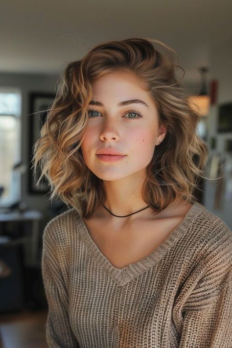 Collar Bone Length Hair Cuts, Wavy Medium Length Hair, Polished Hairstyles, 1990s Hair, Shoulder Length Wavy Hair, Classy Beauty, Shorts Hair, Medium Length Hair With Layers, Wavy Haircuts