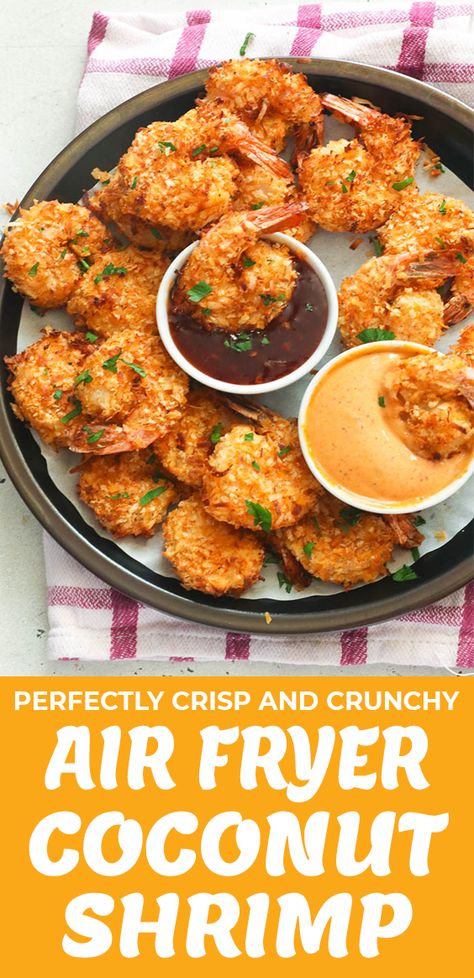 Air Fryer Coconut Shrimp - Immaculate Bites Air Fried Coconut Shrimp Recipe, Coconut Shrimp In Air Fryer, Air Fried Coconut Shrimp, Air Fry Coconut Shrimp Recipe, Air Fry Coconut Shrimp, Frozen Coconut Shrimp Air Fryer, Airfryer Coconut Shrimp, Coconut Shrimp Recipe Air Fryer, Easy Coconut Shrimp Recipe