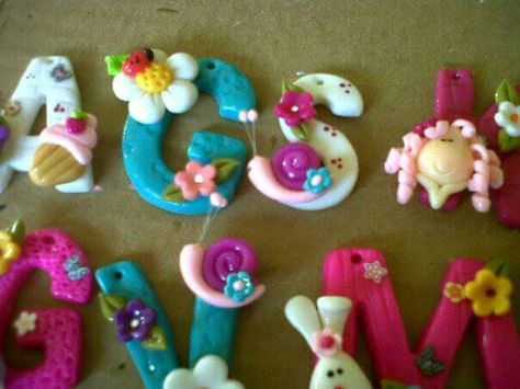 Clay Alphabet Letters, Keychain Crafts, Foam Clay, Letter Ideas, Keychain Craft, Clay Keychain, Clay Food, Cute Clay, Pasta Flexible