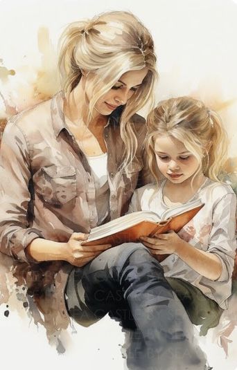 A Mother And Her Daughter, Mother And Daughter Art, Mother With Daughter, Mother Portrait, Mother And Her Daughter, Mother Daughter Art, Bunny Painting, Cute Christmas Wallpaper, Beauty Art Drawings