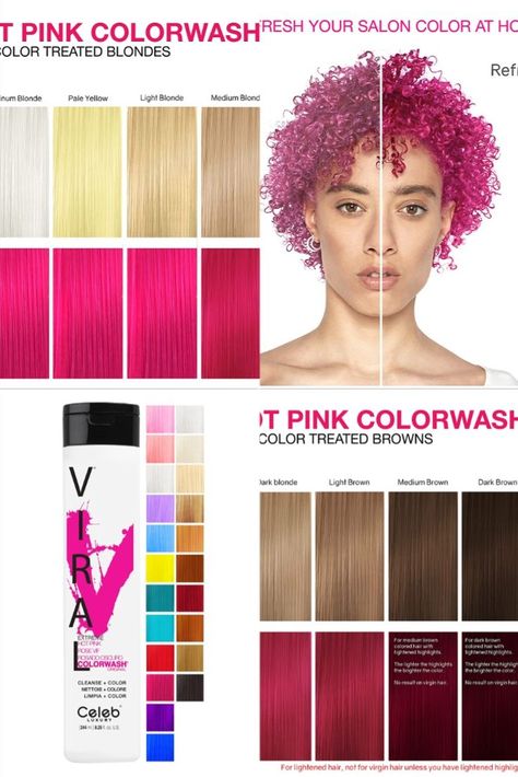 Color	Viral Hot Pink Colorwash Shampoo
Product Benefits	Cleanse+Color+Hi-Lather+ Shine. Intense vibrant color depositing shampoo. Plant-Based+No Damage+Zero Sulfates.Cleanse+Color+Hi-Lather+ Shine. Intense vibrant color depositing shampoo. Plant-Based+No Damage+Zero Sulfates. See more
Brand	Celeb Luxury
Item Form	Liquid
Hair Type	Dry Color Depositing Shampoo, Semi Permanent Hair Color, Hair Color Pink, Color Shampoo, Semi Permanent, Intense Colors, Pink Hair, Brown Hair, Plant Based