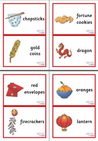 Chinese New Year Flashcards - Large Chinese New Year Activities For Toddlers, Chinese New Year Kindergarten, Chinese New Year For Toddlers, Chinese New Year Nursery Activities, Chinese New Year Montessori, Chinese New Year Printables, Chines New Year, New Years Song, Chinese New Year Books For Kids