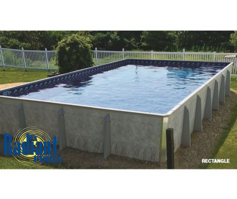 Above Ground Pools – Blue Water Pools Radiant Pools, Rectangle Above Ground Pool, Rectangular Swimming Pools, Inground Pool Landscaping, Cheap Pool, Rectangle Pool, Best Above Ground Pool, Above Ground Pools, Diy Swimming Pool