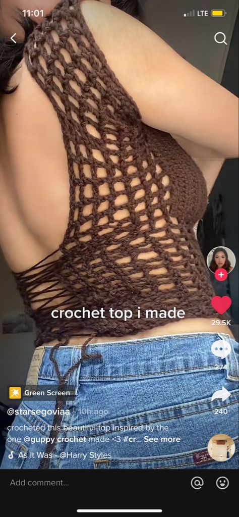 Stringy Crochet Top, Free Form Crochet Top, Subversive Crochet Top, Distressed Crochet Top, Crochet Cami Top, Crochet Mesh Top, Crochet Cami, Crochet Business, Crochet Inspo