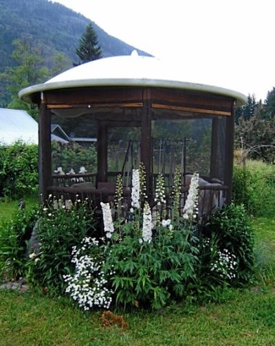 Build a Gazebo Out of a Recycled Satellite Dish Hillside Gardening, Yard Makeover, Gazebo Plans, Flea Market Gardening, Backyard Trampoline, Dish Ideas, Upcycled Projects, Country Summer, Satellite Dish