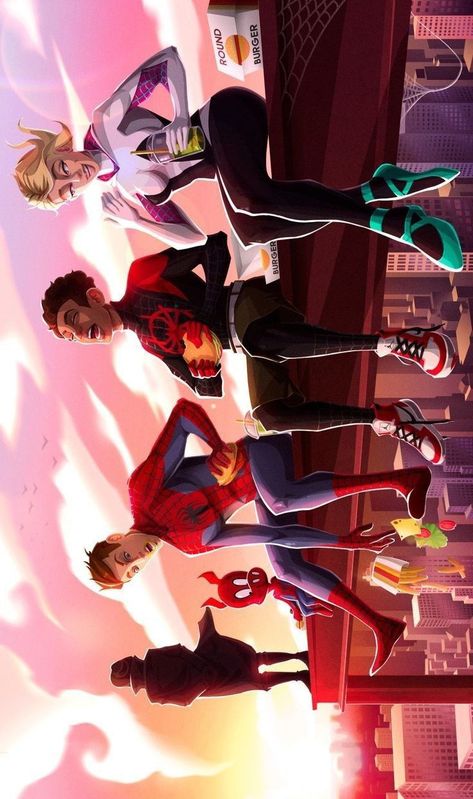 Spiderman And Spider Gwen, Spiderman Miles Morales, Spiderman Miles, Image Spiderman, Spiderman Drawing, Into The Spiderverse, Marvel Comics Superheroes, Spiderman Spider, Marvel Characters Art