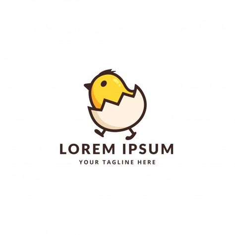 Cute little chicken with egg logo | Premium Vector #Freepik #vector #logo #food #restaurant #character Egg Logo Design, Cute Logos, Egg Logo, Don Pollo, Chicken Logo, Cute Logo, Pinterest Design, Line Art Design, Cartoon Logo