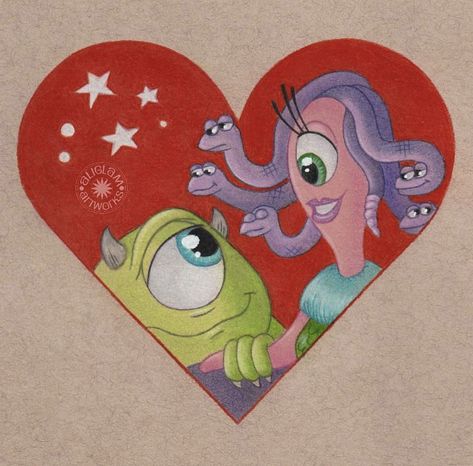 aliglam.art - Disney Celia & Mike Wazowski Mike And Celia, Mike Wazowski And Celia, Mike Wazowski Painting, Painting Ideas On Canvas Characters, Mike Wazowski Drawing, Disney Painting Ideas On Canvas, Easy Disney Paintings, Disney Paintings Easy, Mike From Monsters Inc