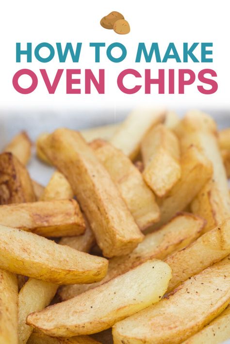 How To Make Homemade Oven Chips Oven Chips Recipe, Homemade Chips In Oven, Potato Chips In Oven, Oven Potato Chips, Picnic Finger Foods, Oven Chips, Fried Potato Chips, Chip Recipe, Potato Chip Recipes