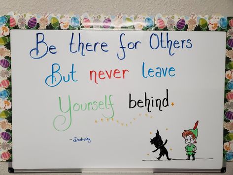 Inspiration Peter Pan Drawing Peter Pan Drawing, Pan Drawing, Mirror Messages, White Board Drawings, Whiteboard Ideas, Whiteboard Art, Relatable Posts, Work Inspiration, Work Quotes