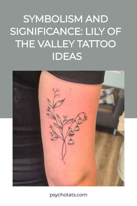 Lily of the Valley Tattoo Lily Of The Valley Flower Tattoo, Types Of Lillies, Lily Of The Valley Tattoo, Valley Tattoo, Purple Lily, Poppies Tattoo, Lily Of The Valley Flowers, Tattoo Now, Valley Flowers