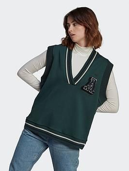 Mineral Green, Vest Women, Adidas Sweatshirt, Adidas Shop, Women Lifestyle, Adidas Online, White Adidas, Sport Fashion, Sweater Vest