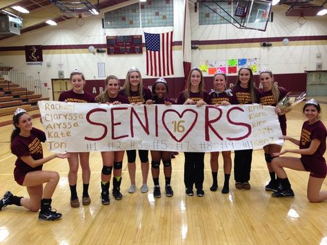 Shine Bright On Senior Night, Senior Night Themes High Schools, Senior Night Shirt Ideas, Senior Night Banner, Ideas For Senior Night, Volleyball Senior Night Posters, Volleyball Swag, Volleyball Gift Ideas, Barstool Ideas