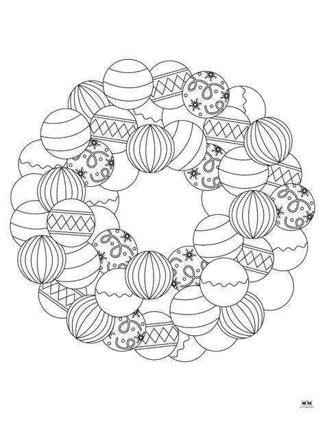 Get your kids into the festive Christmas season with these FREE printable Christmas wreath coloring pages. Choose from 25 unique pages. Print from home! Vintage Christmas Coloring Pages Free Printable, Disney Christmas Colouring Pages, Christmas Coloring Sheets For Adults, Christmas Colouring Pages For Adults, Christmas Wreath Coloring Pages, Wreath Coloring Pages, Christmas Coloring Pages Free Printable, Ornament Coloring Pages, Christmas Coloring Pages For Adults