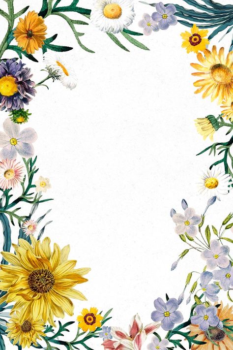 Baby Boy Background, Sunflower Illustration, Vintage Decorations, Frame Floral, Border Frame, Design Frame, Frame Background, Wall Papers, Blank Space