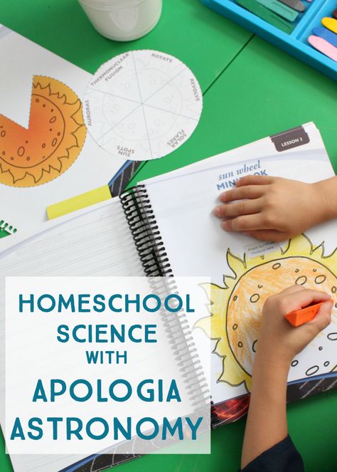 Homeschool science with Apologia Astronomy is straightforward and easy to follow with a mix of simple and complex activity ideas, projects, crafts, and lesson plans that make study of science exciting. Notebooking and lapbooking elements add to the learning experience and keep teaching easy. (sponsored, hsreviews) Astronomy Activities, Astronomy Crafts, Studying Science, Astronomy Activity, Apologia Astronomy, Homeschool Units, Astronomy Lessons, Elementary Homeschool, Astronomy Science