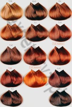 majirel l oreal color chart coppers Loreal Hair Dye, Hair Dye Color Chart, Loreal Hair, Shades Of Red Hair, Hair Color Chart, Trendy Hair Color, Hair Shades, Platinum Blonde Hair, Auburn Hair