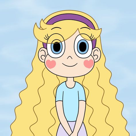 Star Butterfly is a long wavy hairstyle by Deaf-Machbot Star And Marco, Star Marco, Cat Pattern Wallpaper, Starco Comic, Desenhos Love, Wavy Hairstyle, Peggy Carter, Butterfly Drawing, Super Long Hair