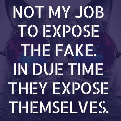 Not my job to expose the fake. Fake people quotes God Exposes People Quotes, Phony People Quotes, Phony People, Genuine Friends, Fake Friends Quotes, Gods Truth, Quotes Loyalty, Not My Job, Fake Friend Quotes