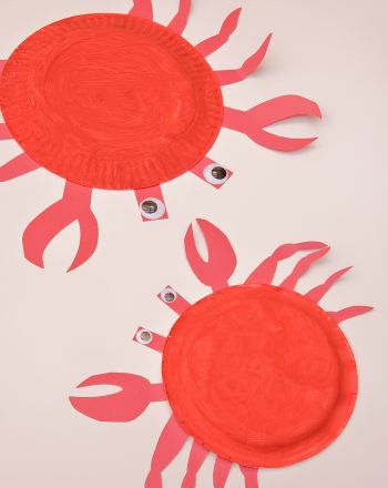 Activities: Paper Plate Crab Paper Plate Crab Craft, Paper Plate Crab, Crab Craft, Crab Crafts, Basic Art, Sea Crafts, Under The Sea Theme, Vbs Crafts, Ocean Crafts