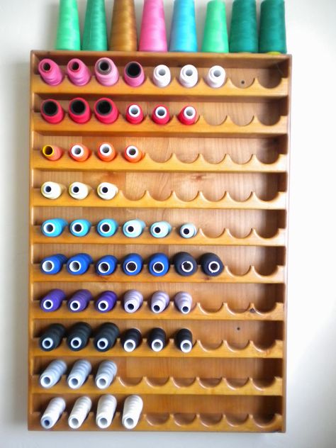 Thread Storage Ideas, Basement Craft Rooms, Ikea Crafts, Sewing Room Furniture, Sewing Room Inspiration, Sewing Room Storage, Serger Thread, Sheila E, Sewing Room Design