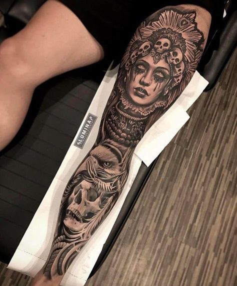 Badass Tattoos For Men, Small Watercolor Tattoo, Best Leg Tattoos, Tattoo Floral, Full Leg Tattoos, Tattoo Wrist, Gorgeous Tattoos, Leg Tattoo Men, Leg Tattoos Women