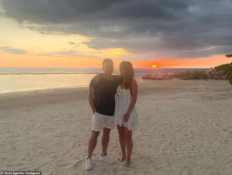 Inside Taron Egerton's luxury 30th birthday Dominican Republic getaway with girlfriend Emily Thomas | Daily Mail Online Taron Egerton And Emily Thomas, Taron Egerton Emily Thomas, Taron Egerton Girlfriend, Taron Egerton Shirtless, Taron Egerton Kingsman, Emily Thomas, 50th Birthday Gag Gifts, 30th Birthday Men, 40th Birthday Quotes