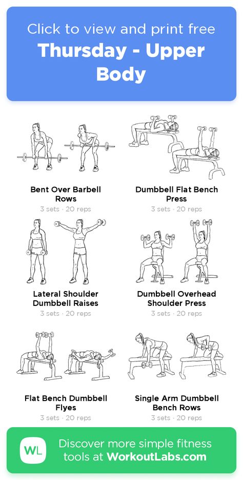 Chest And Back Workout Dumbell, Friday Gym Workout, Shoulder Back Workout, Shoulders And Back Workout, Crosstrainer Workout, Upper Body Weight Workout, Barbell Workout For Women, Upper Body Workout Gym, Workoutlabs Fit