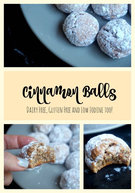 These are not just gluten free, dairy free and low iodine, they're also Passover friendly and have only four ingredients! Amazeballs! Iodine Free Diet, Cinnamon Balls, Foods With Iodine, Low Iodine Diet, Low Salt Diet, Low Sodium Recipes, Passover Recipes, Raw Diet, Diet Snacks