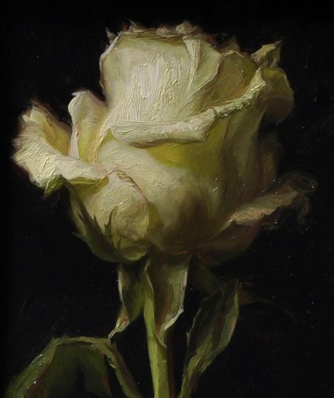 Dark Classical Paintings, Canvas Painting Beautiful, Dark Reinassance Painting, Live Art Painting, Wilted Flower Painting, Vase Of Roses Painting, Vintage Painting Easy, Flowers Oil Paint, Painting Inspo Flowers