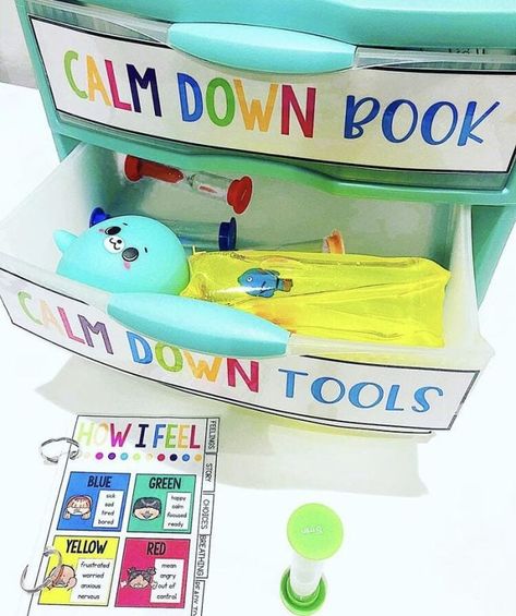 Classroom Visuals, Calm Down Kit, Calm Corner, Preschool Rooms, Calming Corner, Prek Classroom, Calm Down Corner, Toddler Classroom, Classroom Behavior Management