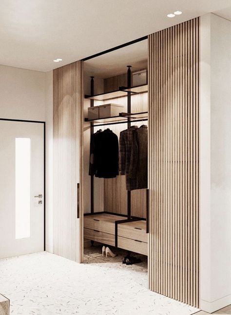 Vstupná Hala, Luxury Closets Design, Home Hall Design, Wardrobe Room, Bedroom Closet Design, Wardrobe Design Bedroom, 아파트 인테리어, Hall Design, غرفة ملابس