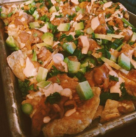 Thai Nachos, Gluten Free Nachos, Thai Peanut Chicken, Gluten Free Soy Sauce, Thai Peanut, Peanut Chicken, Chicken Nachos, Nachos Recipe, With My Love