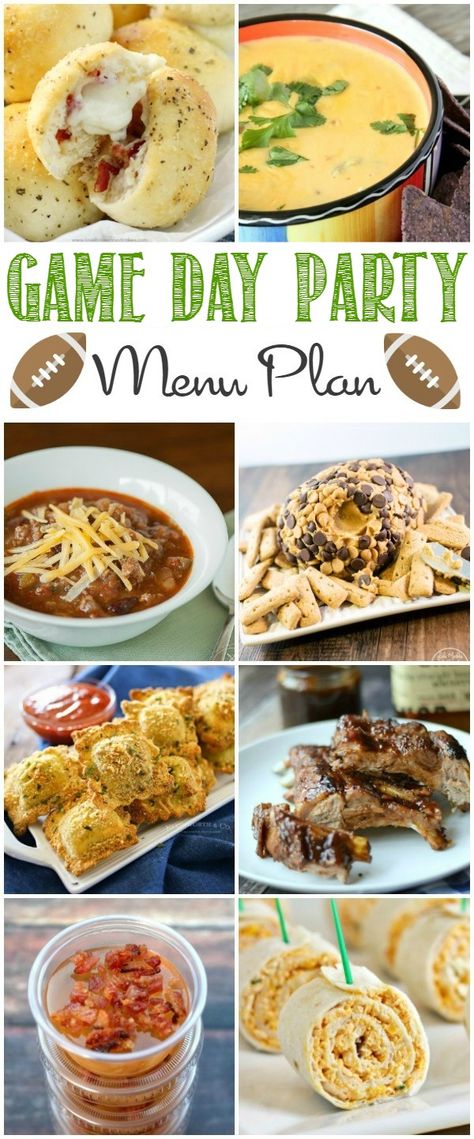 Are you ready for the big game?! Get your grub on with these 13 easy and delicious recipes that will make your Game Day Menu Plan fuss-free! Football Party Menu, Super Bowl Party Menu, Super Bowl Menu, Game Day Party, Bowl Party Food, Football Snacks, Tailgating Recipes, Superbowl Party Food, Super Bowl Party