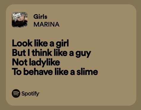 Marina Song Lyrics, Marina Lyrics Aesthetic, Marina Spotify Lyrics, Marina And The Diamonds Lyrics, Marina Quotes, Song Lyrics Captions For Instagram, Marina Lyrics, Creepy Music, Song Lyrics Captions