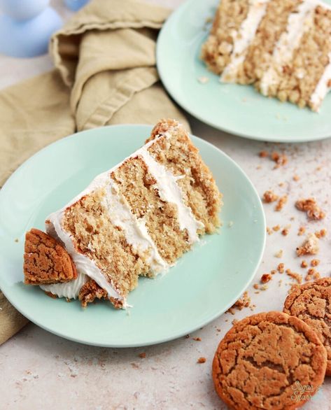 Oatmeal Creme Pie Cake - Sugar & Sparrow Cake Pie Recipe, Oatmeal Creme Pies, Brown Sugar Cake, Creme Filling, Creme Pie, Brown Sugar Cakes, Oatmeal Creme Pie, Homemade Marshmallow, Oatmeal Cream