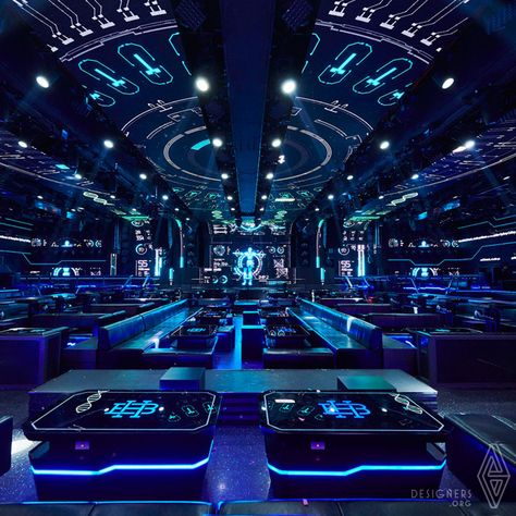 Club Design Interior, Deco Led, Nightclub Design, Real Estates Design, Interior Design Awards, Aesthetic Space, Neon Aesthetic, Futuristic City, Restaurant Interior Design