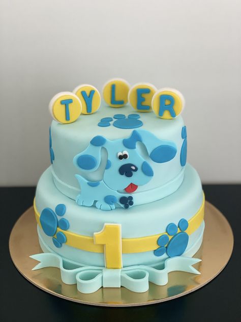 Blues Clues Cake 1st Birthdays, Blues Clues Birthday Cake, Blues Clues Cake, Blue's Clues Birthday, Blue Clues, Blue's Clues Birthday Party, Apple Cake Pops, Boys 1st Birthday Cake, Birthday Cake Cake