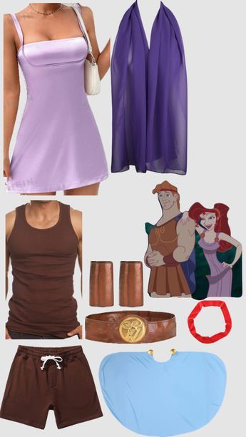 Check out rgbow_'s Shuffles halloween - hercules and megara Hercules Disneybound Men, Hercules And Meg Couples Costume, Hercules Diy Costume, Couple Halloween Costumes Hercules And Meg, Disney Bounding Ideas Couples, Hercules Group Costume, Diy Hercules Costume, Hercules Disney Costume, Hercules Costume Diy