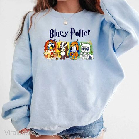 Bluey Potter Sweatshirt Check more at https://viralustee.com/product/bluey-potter-sweatshirt/ Lilo And Stitch Merchandise, Best Friend T Shirts, Slay Outfits, Things I Need To Buy, Sleepover Things To Do, Cute Pajama Sets, Taylor Swift Cute, Cartoon Shirts, Christian Stuff